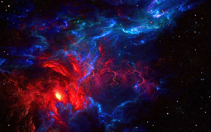 ruang, nebula, bintang, Wallpaper HD