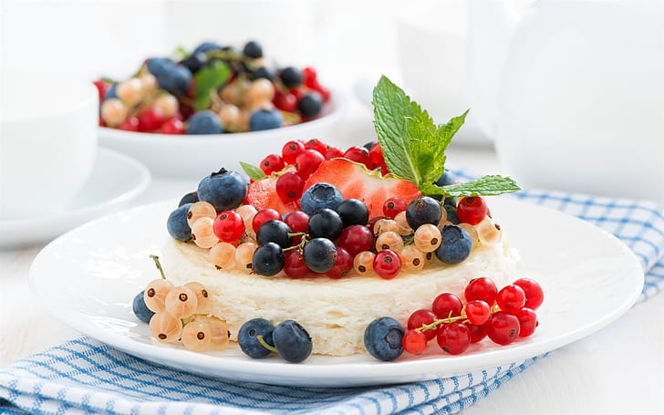 Cheesecake, cake, dessert, berries, Cheesecake, Cake, Dessert, Berries, HD wallpaper