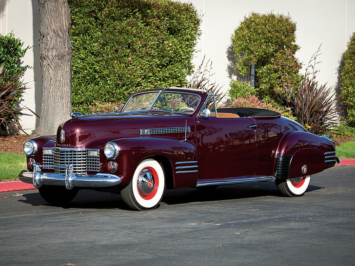 1941, cadillac, cabriolet, coupe, lyx, retro, sextiotvå, HD tapet