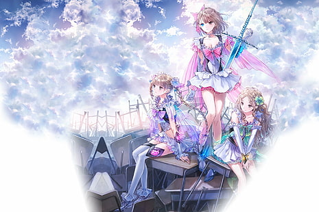 Anime, Blaue Reflexion, Shijou Yuzuki, Shirai Hinako, HD-Hintergrundbild HD wallpaper