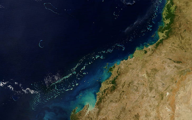 グレートバリアリーフ 青い海 自然 1920x1200 オーストラリア