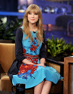 Taylor Swift, şarkıcı, kadınlar, mavi gözlü, sarışın, oturma, HD masaüstü duvar kağıdı HD wallpaper