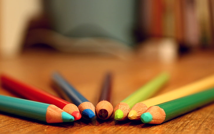 assorted-color pencil, crayons, colored, colorful, set, HD wallpaper