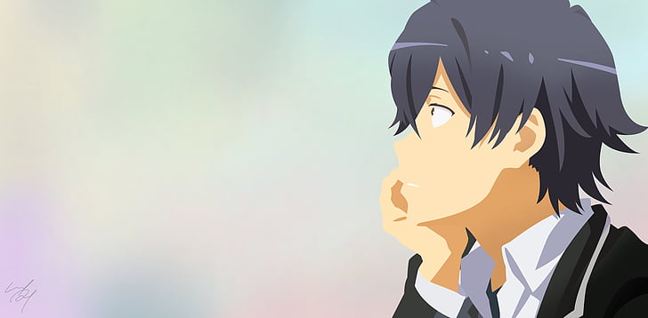 Anime, ma comédie romantique adolescente SNAFU, Hikigaya Hachiman, Fond d'écran HD