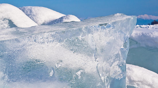 iceberg bianco, ghiaccio, neve, ghiacciai, Sfondo HD HD wallpaper