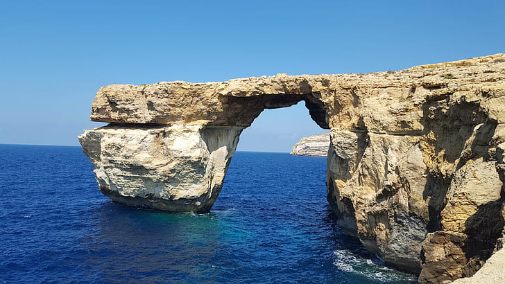 лазурен прозорец Малта, HD тапет