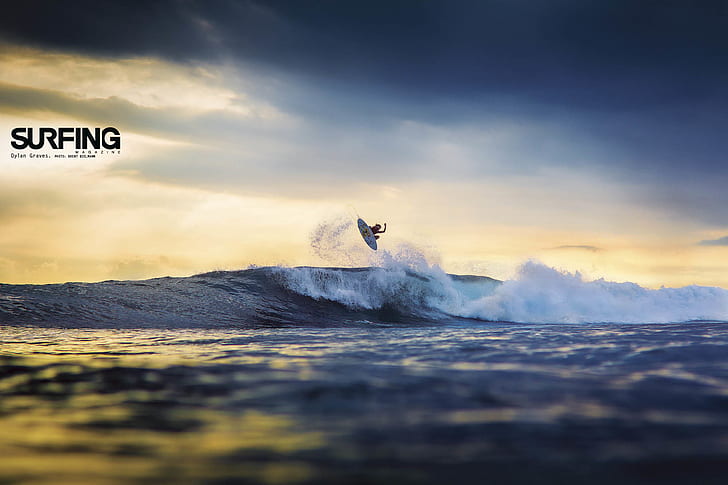 surfers, waves, water, SURFER Magazine, HD wallpaper