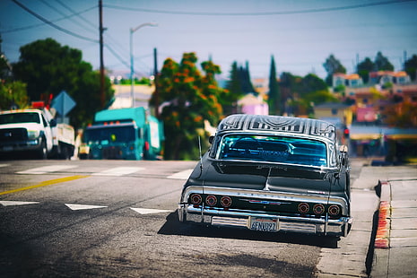 jalan, Chevrolet, lowrider, Impala SS, Los Angeles, Wallpaper HD HD wallpaper