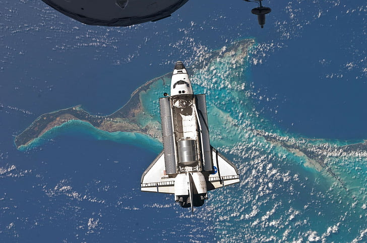 fotografi ruang antar-jemput ruang angkasa atlantis earth nasa luar angkasa docking, Wallpaper HD