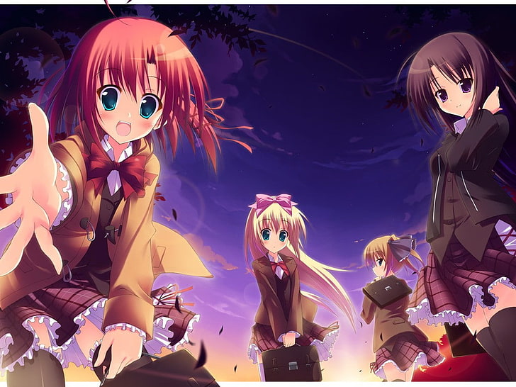 Seitokai no Ichizon, gadis anime, Kurimu Sakurano, Akaba Chizuru, Shiina Minatsu, Shiina Mafuyu, Wallpaper HD