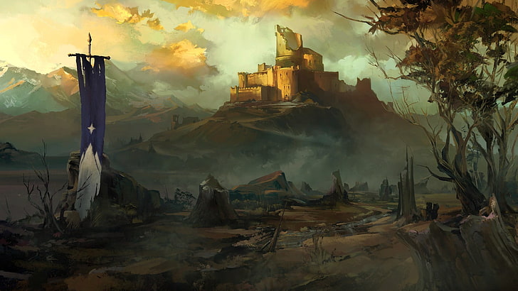 arte tridimensionale del castello, Game of Thrones: A Telltale Games Series, artwork, Game of Thrones, Sfondo HD