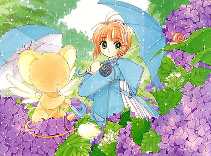 Anime, Cardcaptor Sakura, Keroberos (Card Captor Sakura), Sakura Kinomoto, Snail, HD wallpaper HD wallpaper