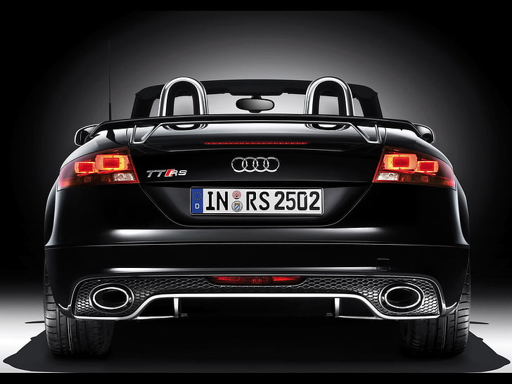 Audi Black Audi TT RS Cabrio Cars Audi HD Art, samochód, czarny, Audi, tuning, Cabrio, TT RS, Tapety HD