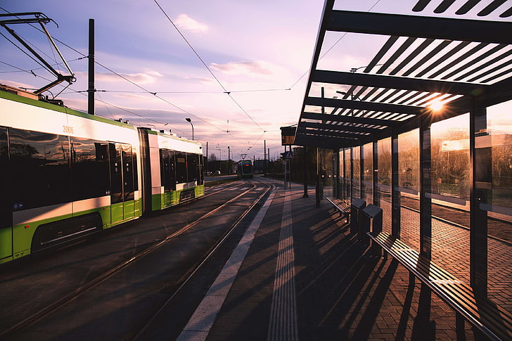 infrastructure, public transportation, tram, tram lines, tramcar, transport, transport system, transportation, trolley, trolley cars, HD wallpaper