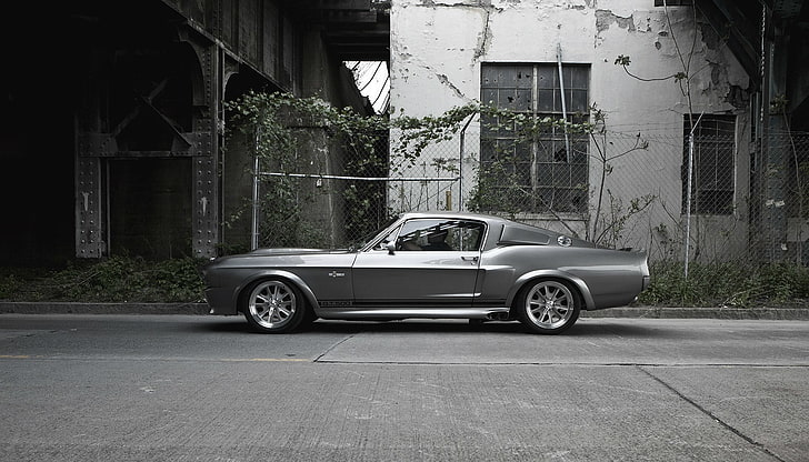 gray coupe, GT500, Ford Mustang, Shelby Eleanor, HD wallpaper
