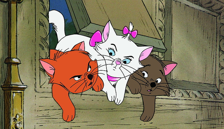 animasi, aristocats, kartun, kucing, kucing, disney, keluarga, anak kucing, Wallpaper HD