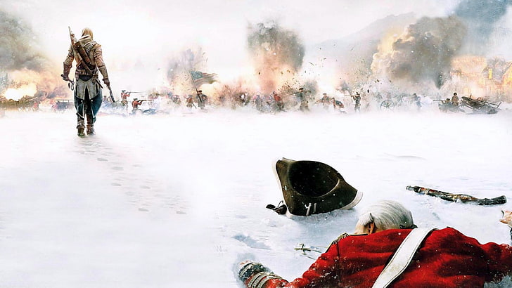 Assassin's Creed game poster, Assassin's Creed III, Conner Kenway, Assassin's Creed, HD wallpaper