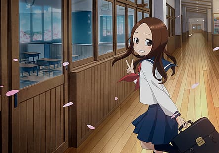 Takagi-san, anime, HD masaüstü duvar kağıdı HD wallpaper