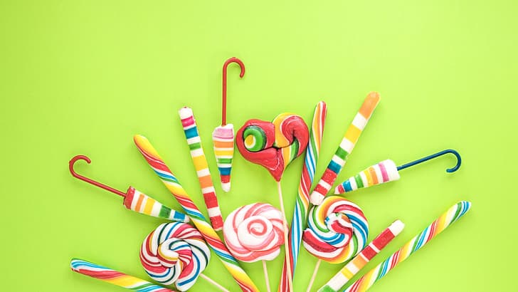 sweets, lollipops, caramel, HD wallpaper