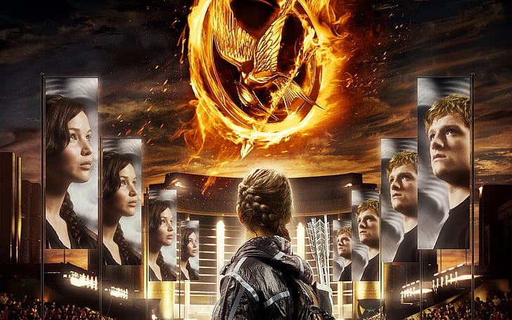 Hunger Games 2012, hunger games-filmen, Hunger, Game, 2012, HD tapet
