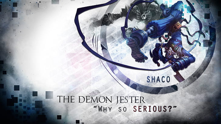demon, jester, league, legends, shaco, HD wallpaper