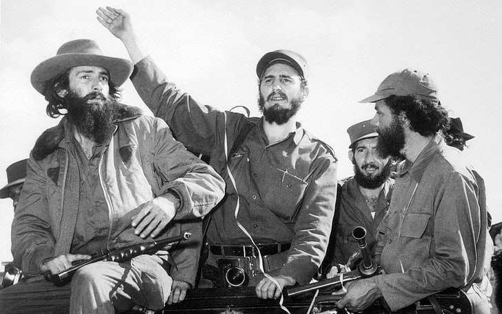 Menschen Graustufenfoto, Revolution, die Rebellen, Fidel Castro, HD-Hintergrundbild