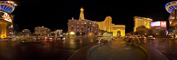 brunt och vitt hus miniatyr, stadsbild, Las Vegas, HD tapet