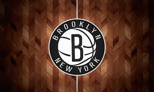 ブルックリンニューヨークの壁紙、スポーツ、ロゴ、バスケットボール、NBA、ブルックリンネット、 HDデスクトップの壁紙 HD wallpaper