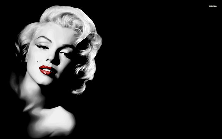 Marilyn Monroe Black and White Picture, marilyn monroe, celebrity, celebrities, hollywood, marilyn, monroe, black, white, picture, HD wallpaper