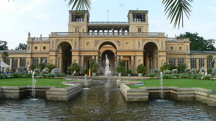arquitectura, fuente, jardin, palacio, Tapety HD