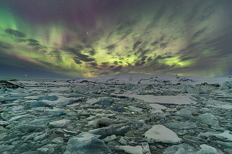 الحجارة الرمادية ، أيسلندا ، أيسلندا ، جوكولسارلون ، أيسلندا ، سماء الليل ، النجوم ، المناظر الليلية ، الأنهار الجليدية ، الجليدية ، البحيرة ، جوكولسارلون أيسلندا ، الشفق القطبي ، الأضواء الشمالية ، الجبال الجليدية ، الطبيعة ، الثلج ، الجليد ، القطب الشمالي ، الشتاء ، المناظر الطبيعية ، السماء ، المناظر الطبيعية ، البحر، خلفية HD HD wallpaper