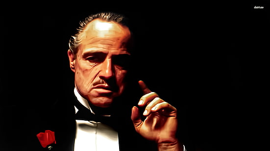 El padrino, Marlon Brando, Photoshop, Vito Corleone, Fondo de pantalla HD HD wallpaper