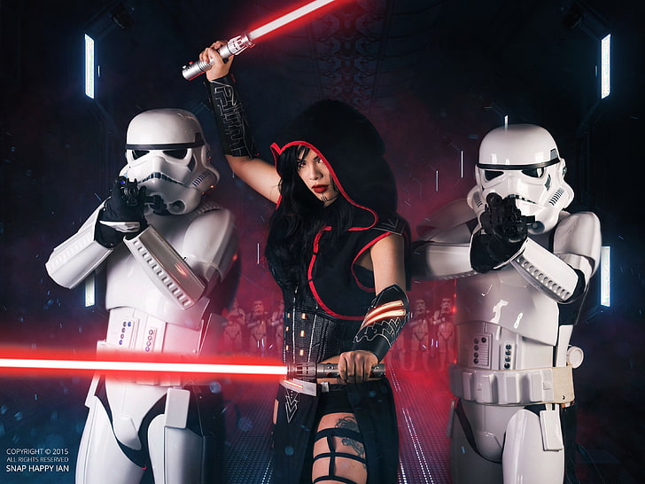 Stormtroopers, Star Wars, cosplay, Sith, ljussabel, SWTOR, HD tapet