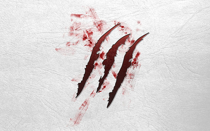 claw scratch logo, style, blood, trail, texture, scratches, 1920x1200, print, scrapes, HD wallpaper