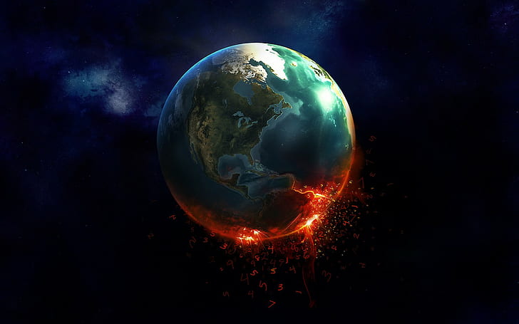 Mengenal Burning Earth HD, bumi, kreatif, grafis, kreatif dan grafis, membakar, mengetahui, Wallpaper HD