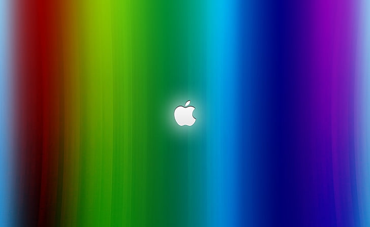 Rainbow Apple, wallpaper digital logo Apple, Komputer, Mac, Apple, Rainbow, Wallpaper HD