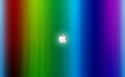 레인보우 애플, 애플 로고 디지털 벽지, 컴퓨터, 맥, 애플, 레인보우, HD 배경 화면 HD wallpaper