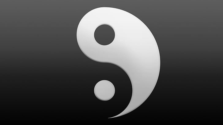carta da parati digitale yin-yang, Yin e Yang, Sfondo HD
