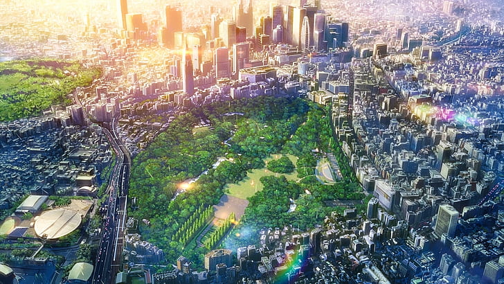 アニメ 風景 公園 都市 都市 Hdデスクトップの壁紙 Wallpaperbetter