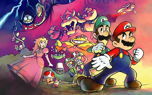 Mario, Mario e Luigi: Superstar Saga, HD papel de parede HD wallpaper