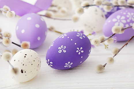 musim semi, Paskah, bahagia, Verba, telur, dekorasi, pastel, telur yang dicat, Wallpaper HD HD wallpaper
