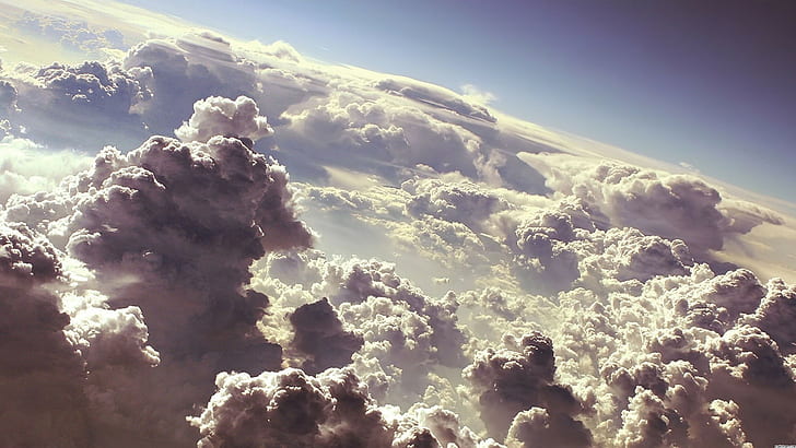 Bulutlar, Gökyüzü Manzarası, Bulutların üstünde, bulutlar, gökyüzü manzarası, bulutların üstünde, HD masaüstü duvar kağıdı