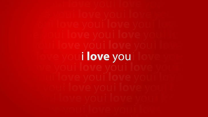 I Love You HD, i love you, love, red, HD wallpaper