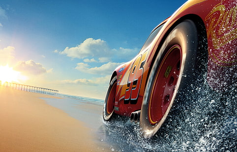 5k, 8k, 4k, Lightning McQueen, Poster, Cars 3, HD-Hintergrundbild HD wallpaper