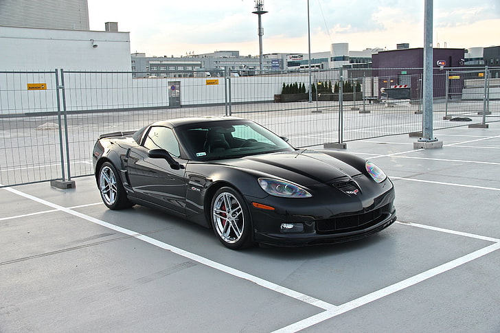 black, chevy, corvette, z06, HD wallpaper
