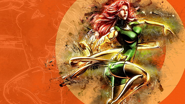 hero, comics, artwork, X-Men, Jean Grey, phoenix, Marvel vs. Capcom 3: Fate of Two Worlds, Marvel Vs. Capcom, HD wallpaper