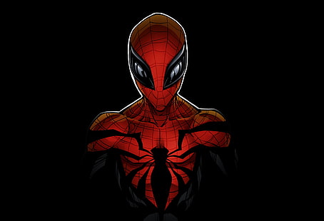 خلفية Marvel Spider-Man ، الرجل العنكبوت ، الفن ، كاريكاتير الأعجوبة ، بيتر باركر ، أوتو أوكتافيوس ، الرجل العنكبوت المتفوق، خلفية HD HD wallpaper