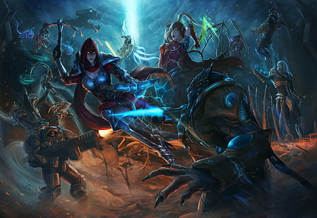วอลล์เปเปอร์แอปพลิเคชั่นเกม League of Legends, starcraft, Warcraft, Diablo, Demon Hunter, Jim Raynor, Zeratul, sarah kerrigan, queen of blade, Tyrael, Heroes of the Storm, Archangel of Justice, malthael, Diablo 3: Reaper of Souls, Valla, หลี่ลี่, วอลล์เปเปอร์ HD HD wallpaper