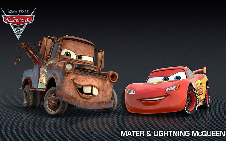 Cars, Cars 2, Car, Lightning McQueen, Mater (Cars), HD wallpaper