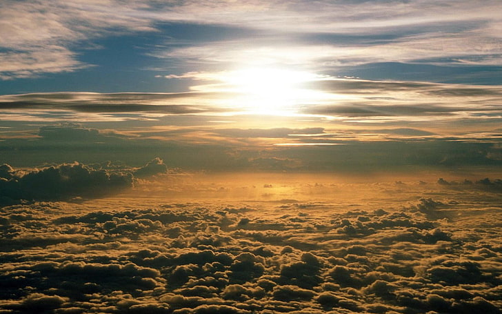 View of the Sun Above the Clouds, Other, HD wallpaper